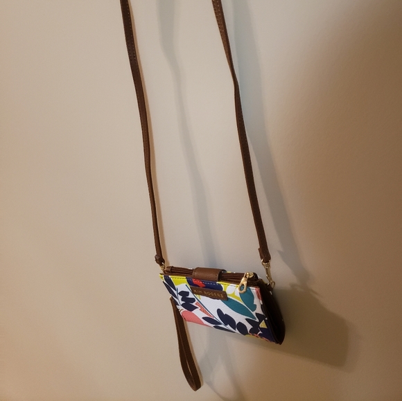 New Without Tags (NWOT) wallet wristlet crossbody bag, featuring a vibrant, mult - Picture 11 of 12